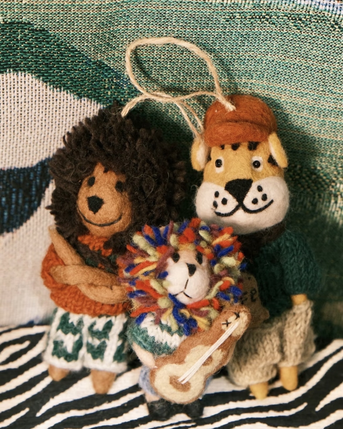 森林系治癒純手工羊毛氈動物掛件