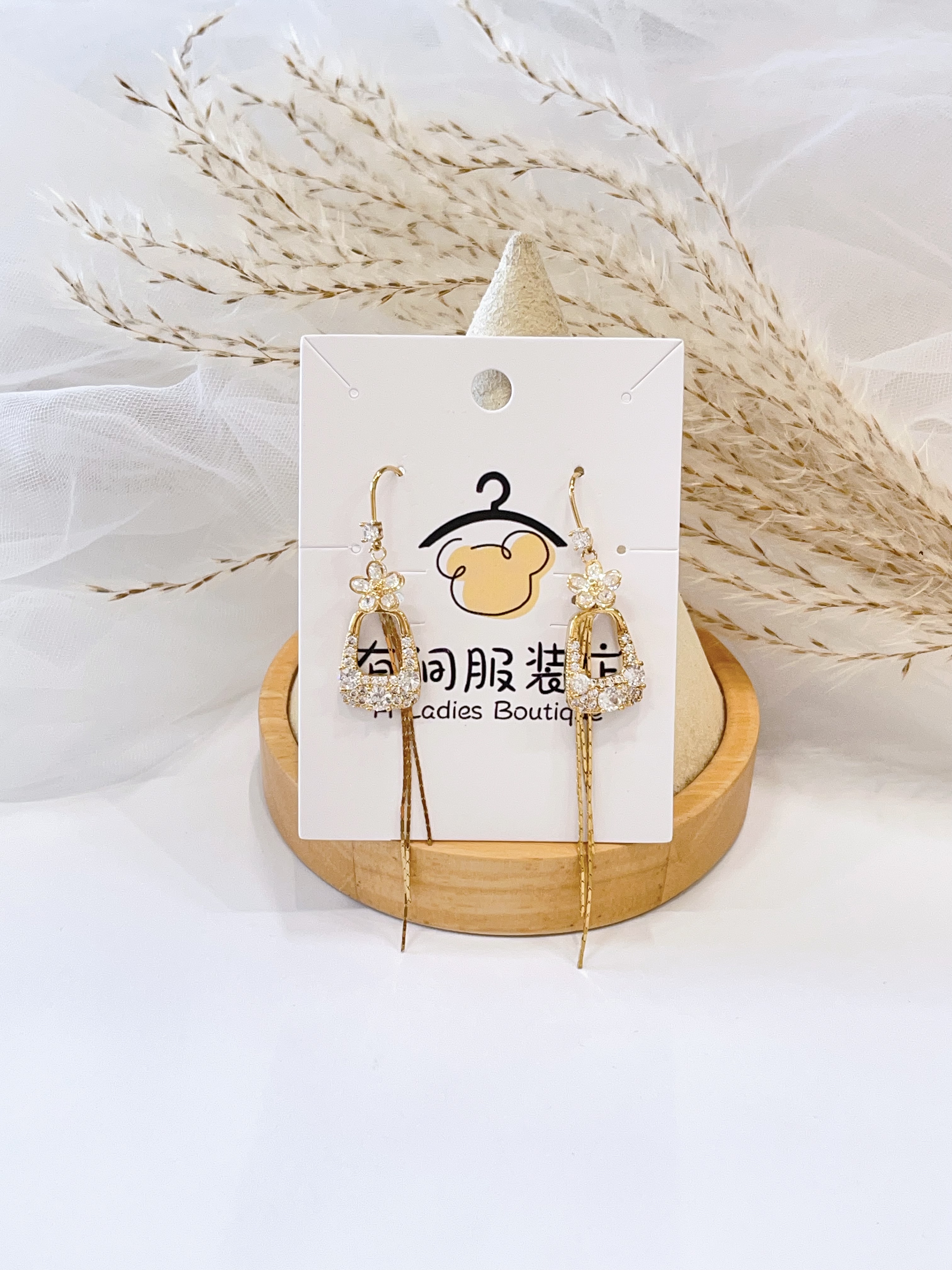 花开半夏长流苏耳环