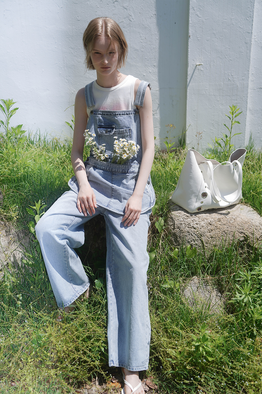 韓國🇰🇷設計品牌Heeari | Maggie Layered Denim Overall Pants