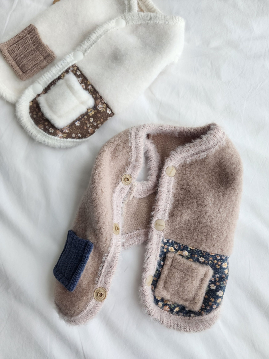 韓國 拼接 毛毛 衫仔 🐶🐱