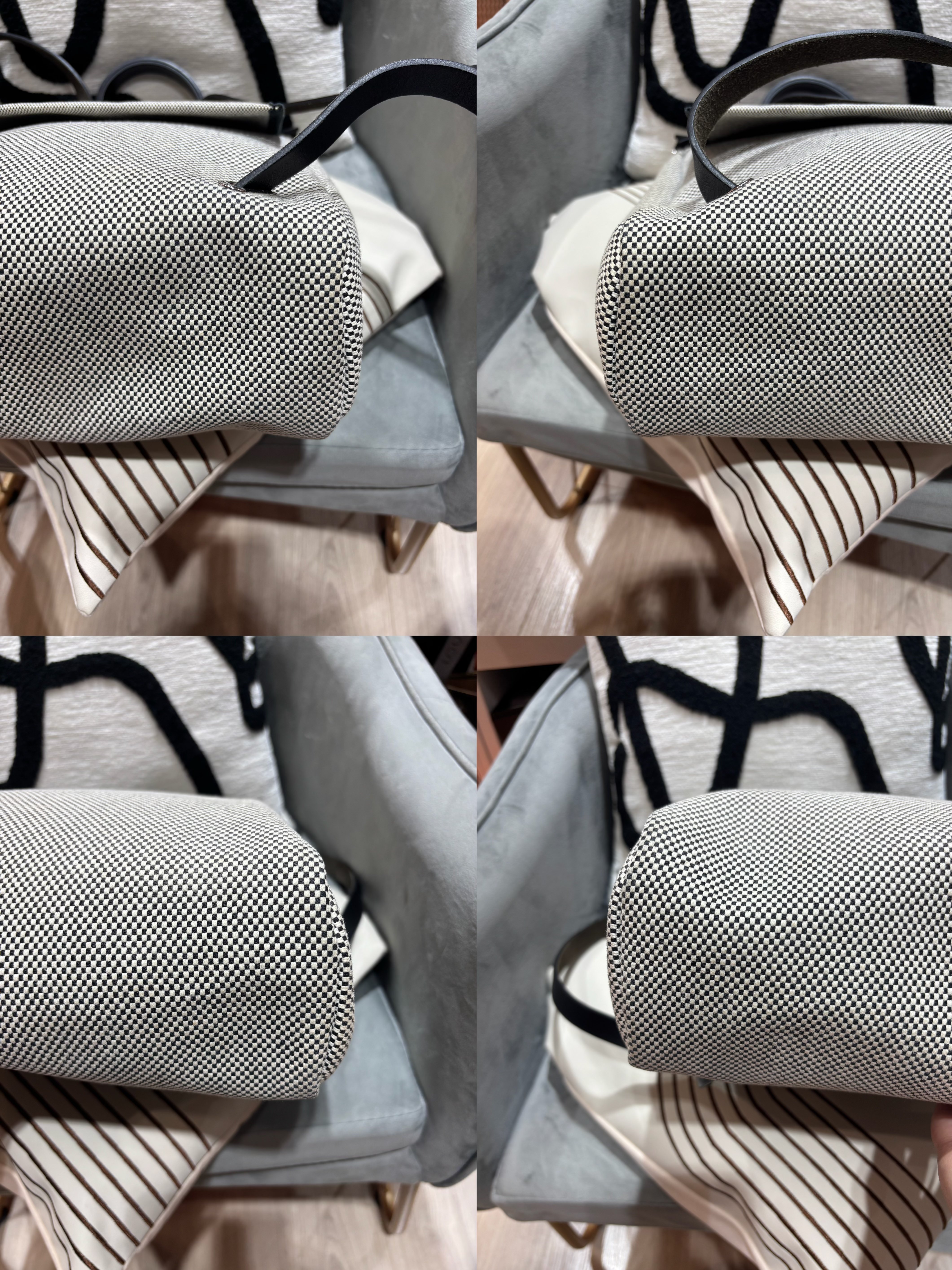HERMES Herbag backpack Stamp Z Backpack 黑白熊貓