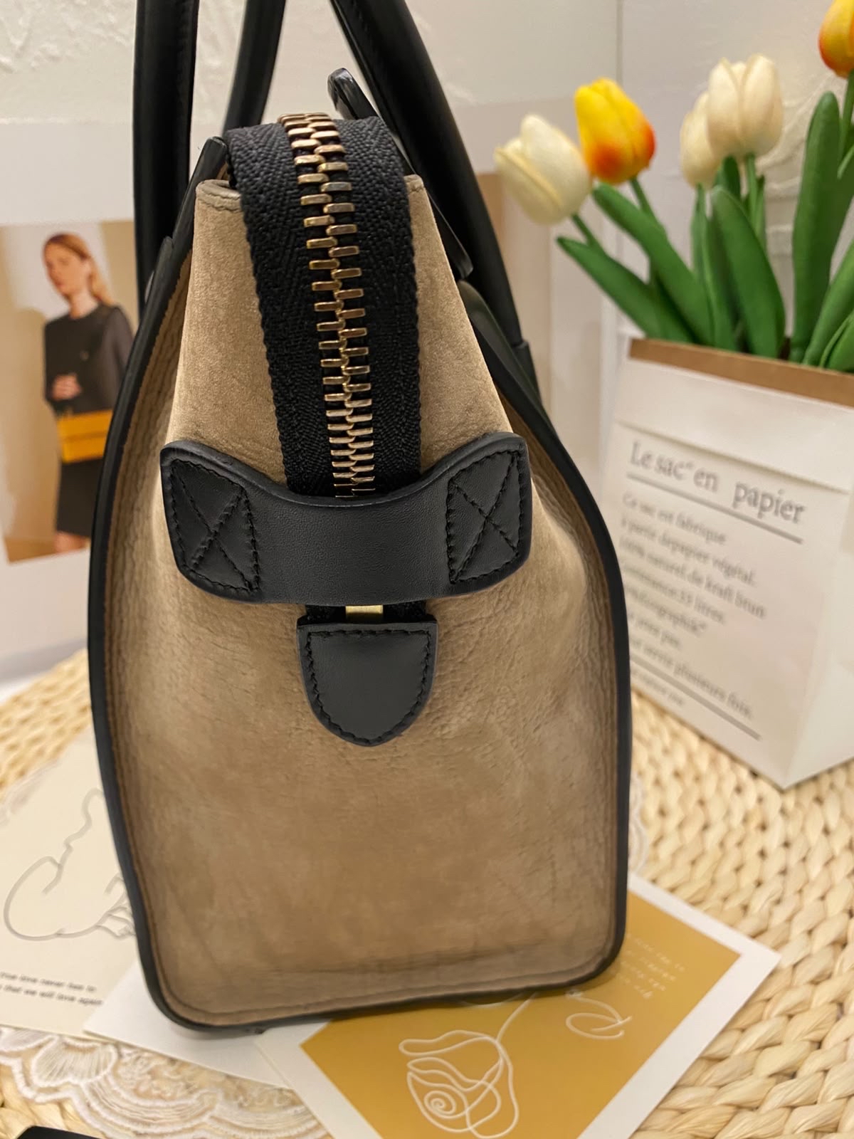 Celine Tricolor Luggage Bag