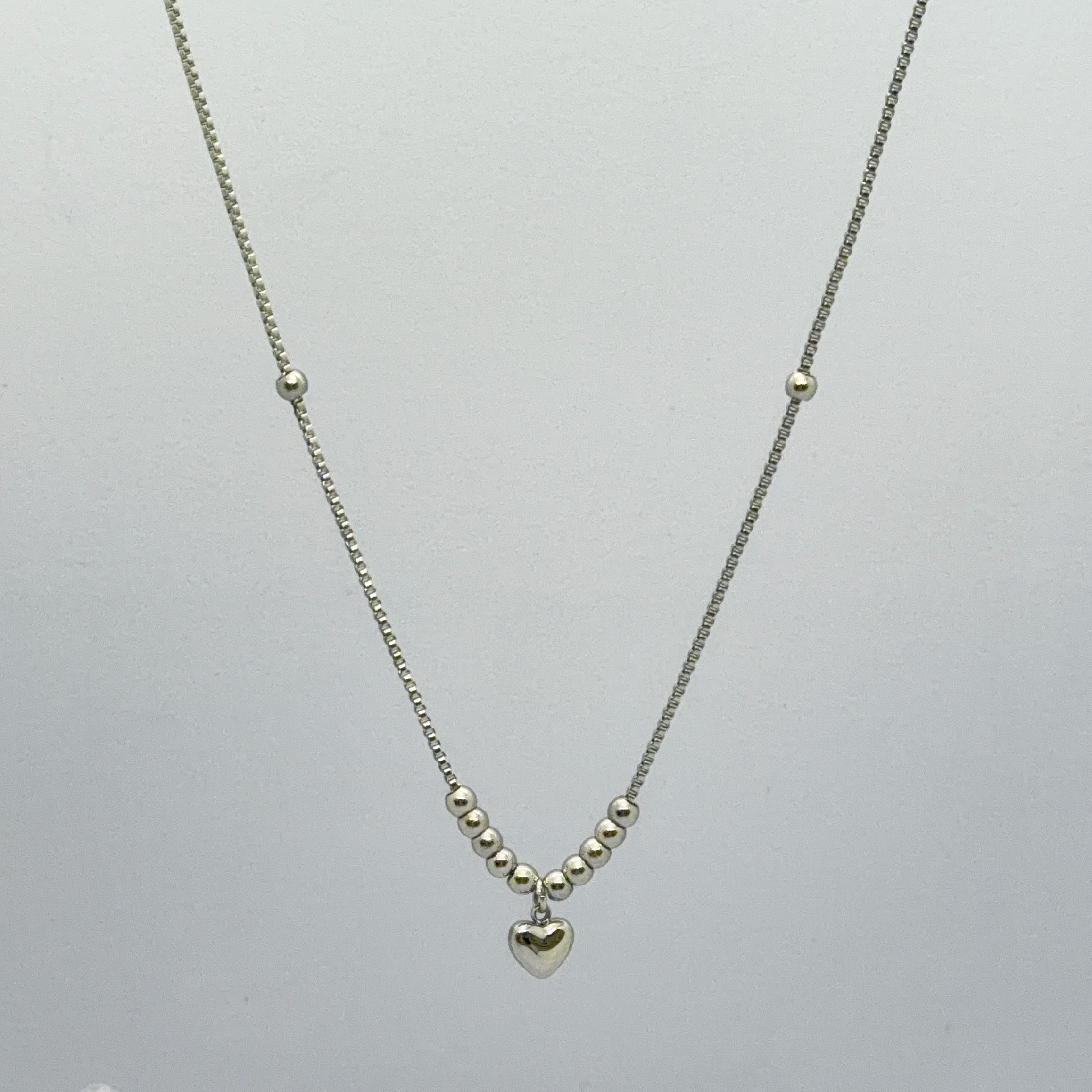 垂吊心心項鍊 (316L Stainless Steel) 「低敏、防水、保色」