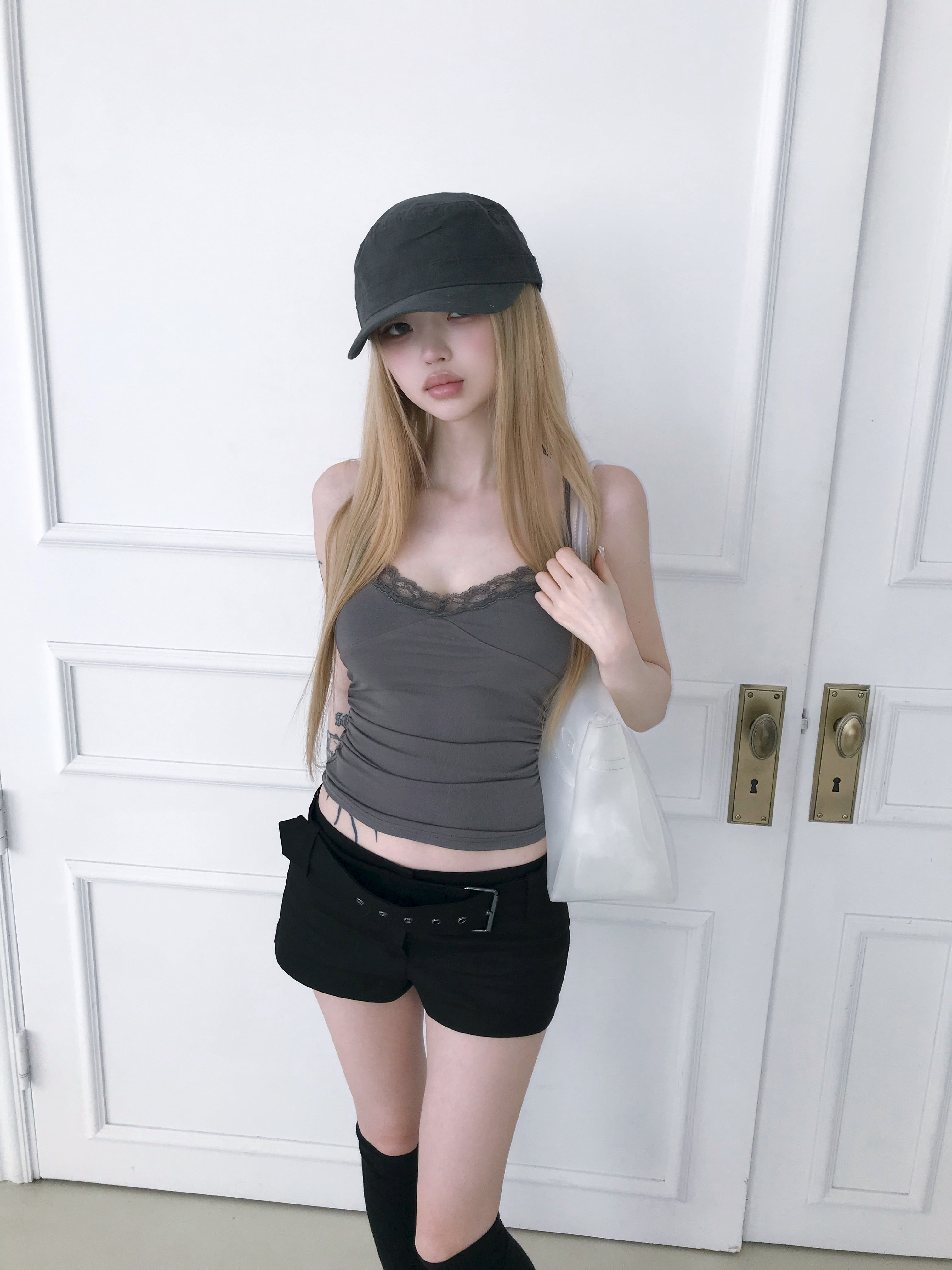 Low Rise Belted Micro Shorts