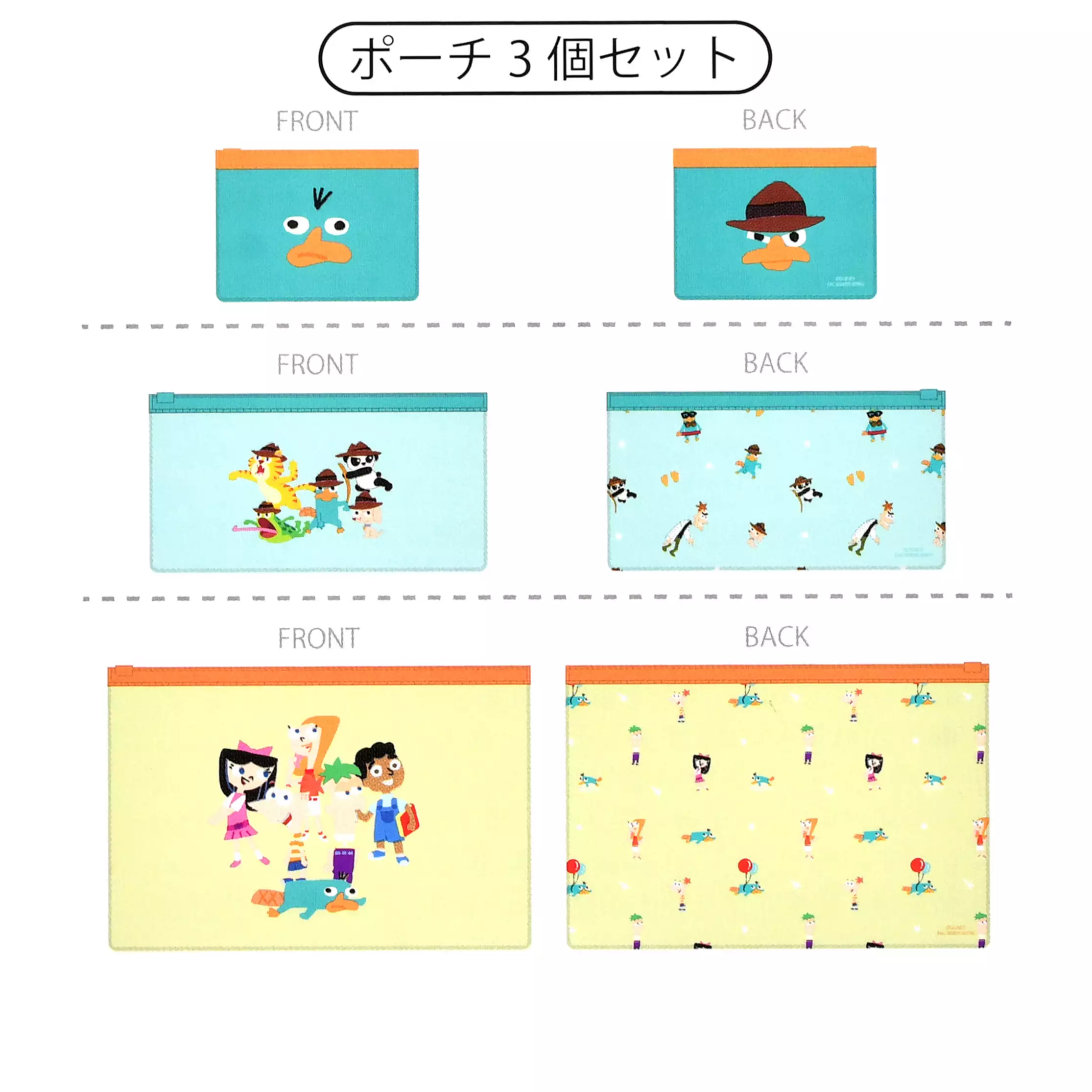 日本預訂📍日本迪士尼PHINEAS ＆ FERB系列 - Zip袋套裝 18/8日本開售