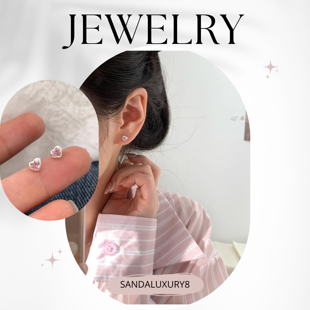 Heart Shaped Ear Studs