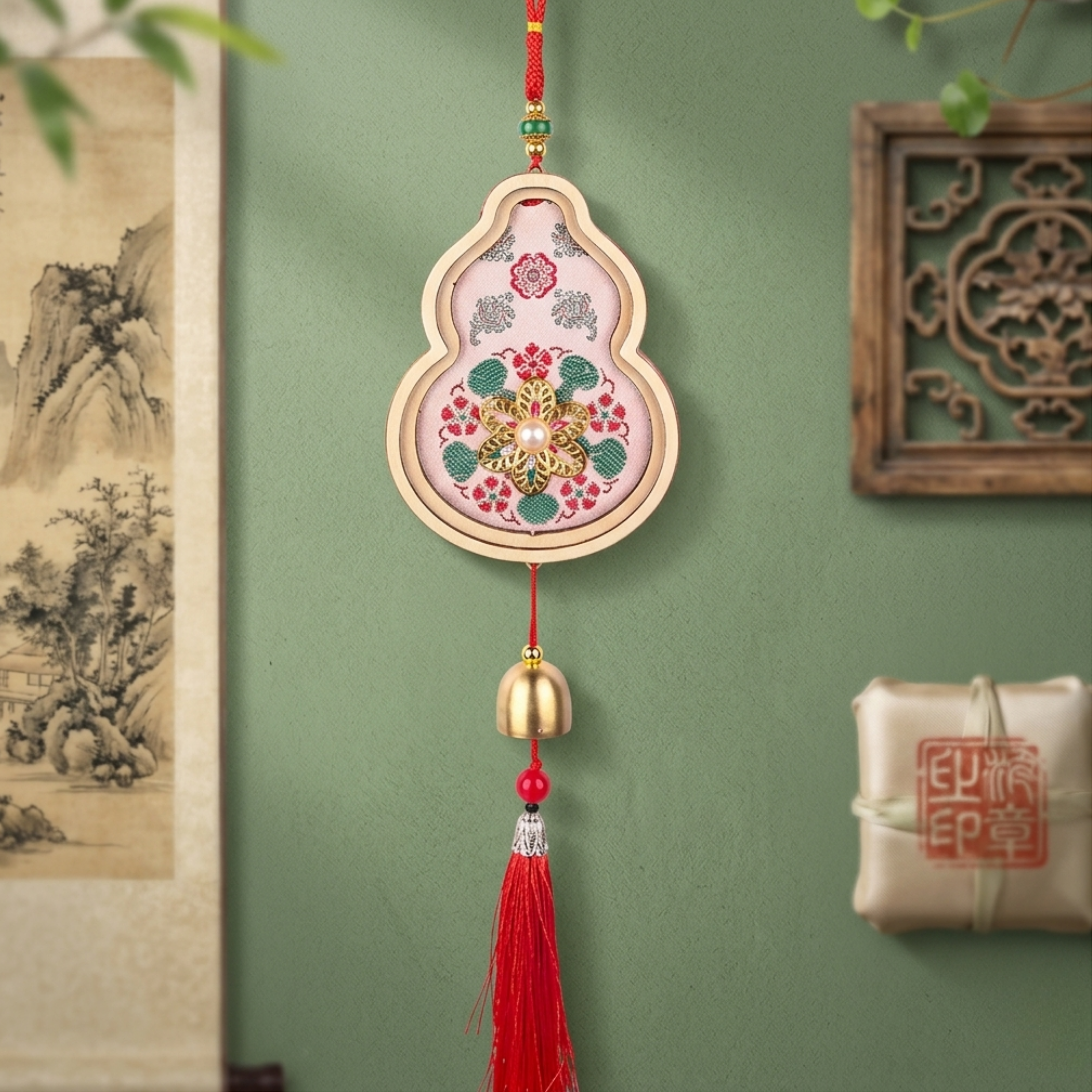 非遺宋錦珍珠畫風鈴 DIY 手作材料包 ｜ 可提供外展教學🎐🏮✨