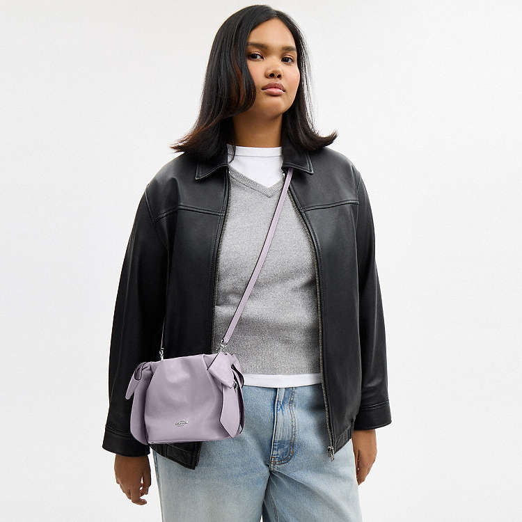 🇺🇸✈️🇨🇦迷人紫嘅Coach 牛皮革可拆卸鏈帶手袋💜現貨