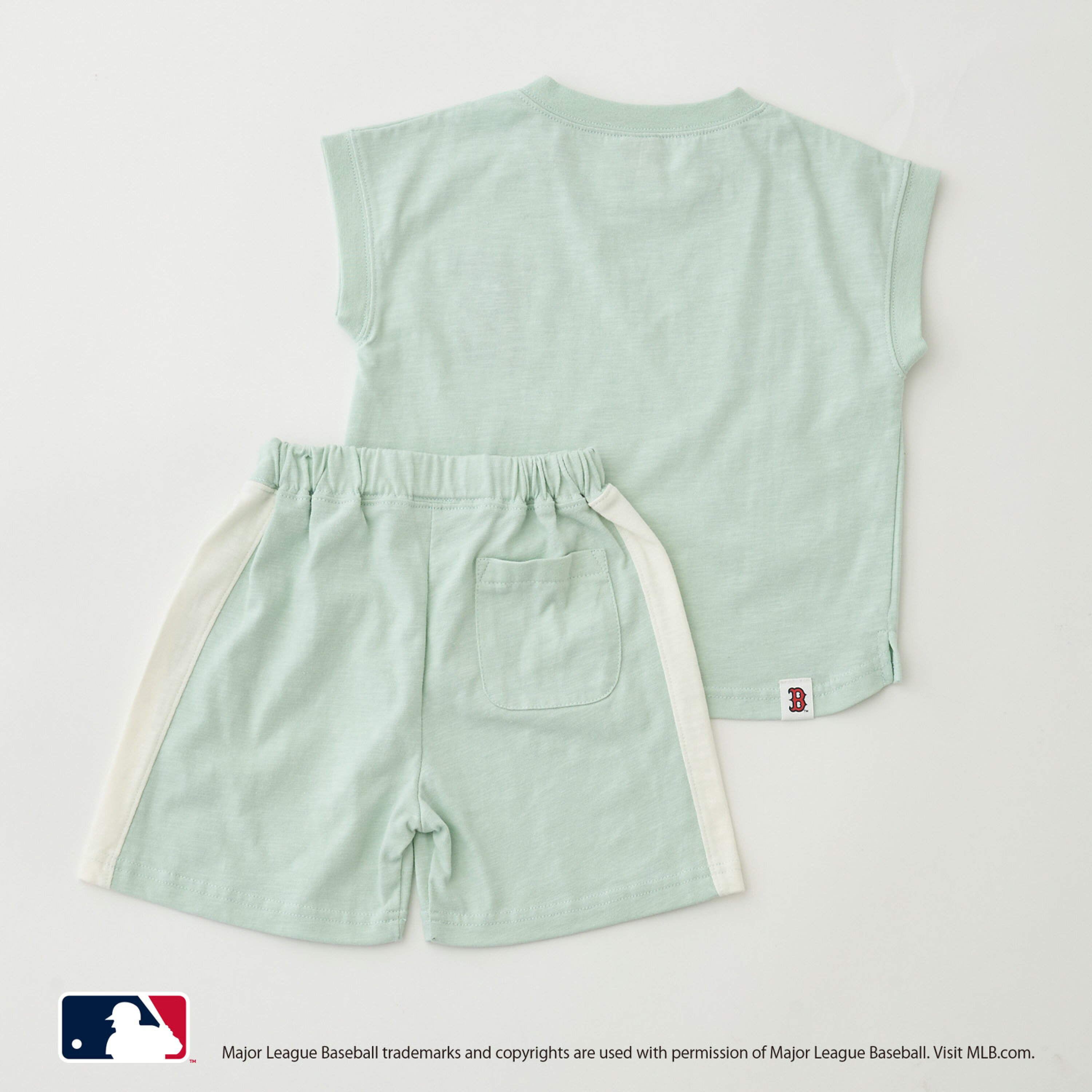 🇯🇵預訂 日本直送🇯🇵Petit Main x MLB系列三色球隊標誌上衣短褲上下套裝