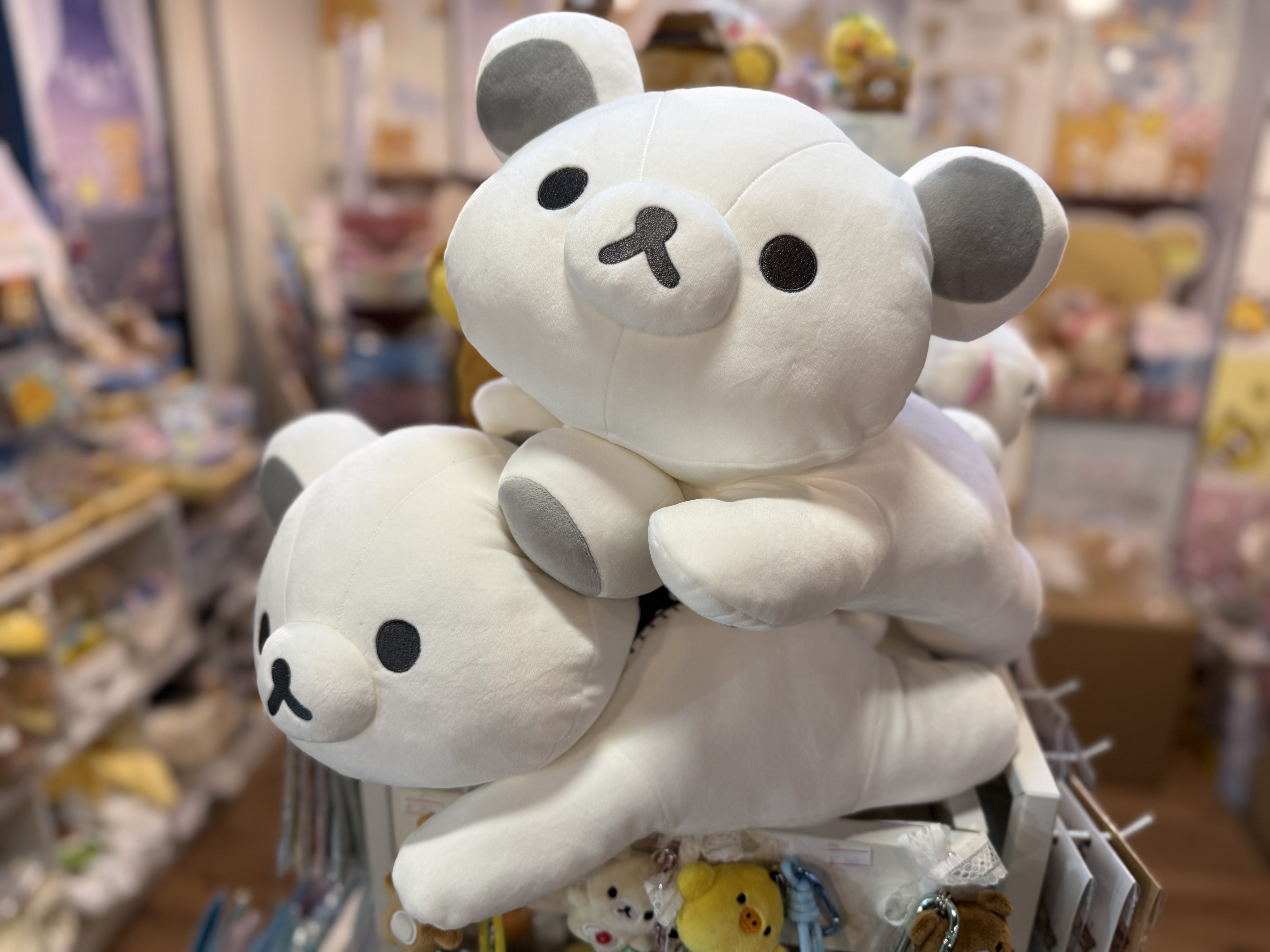 《現貨》全新Rilakkuma黑白造型白色Rilakkuma 趴地公仔（M size)