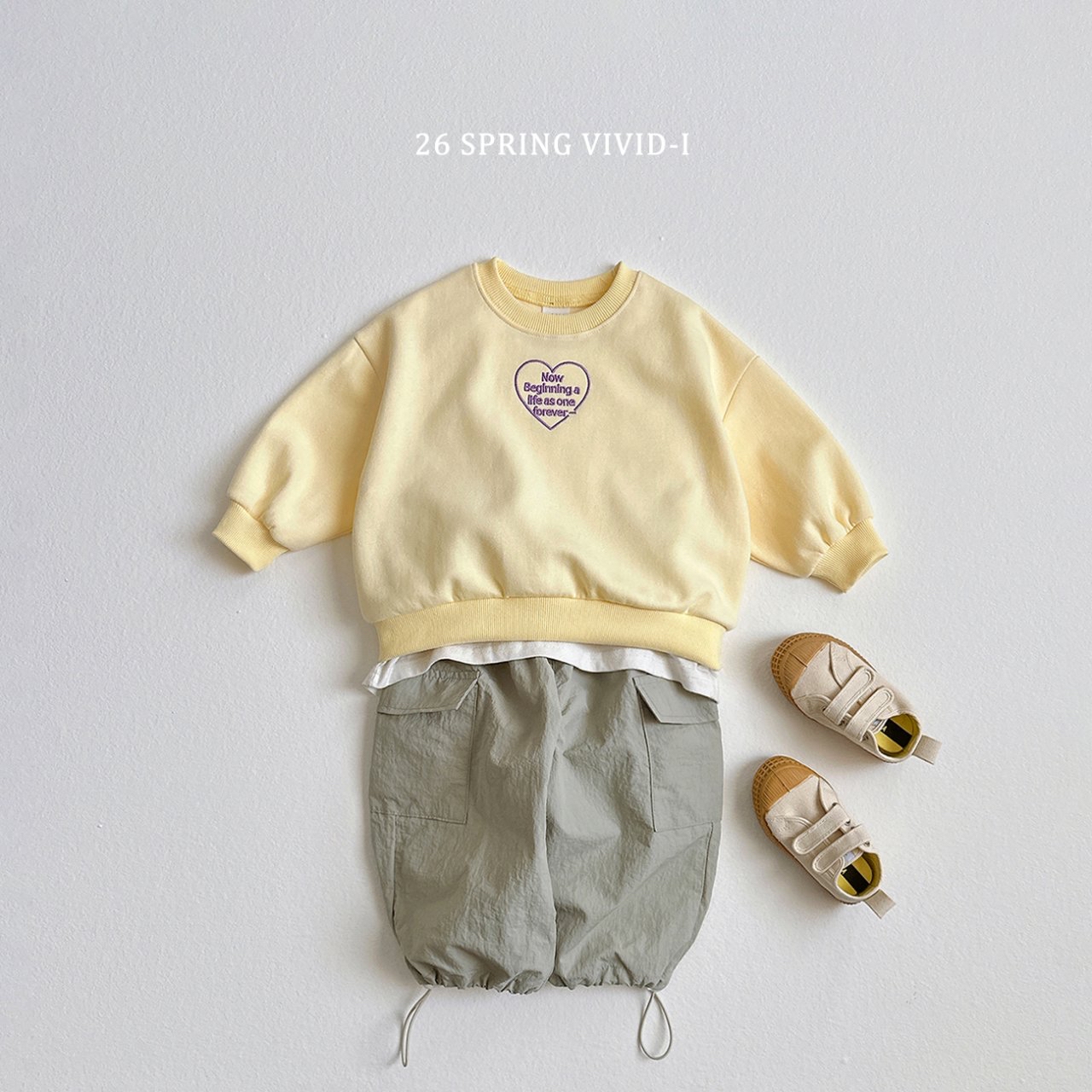 🌸預訂 韓國直送🌸🇰🇷VIVIDI四色愛心字母刺繡長袖上下套裝