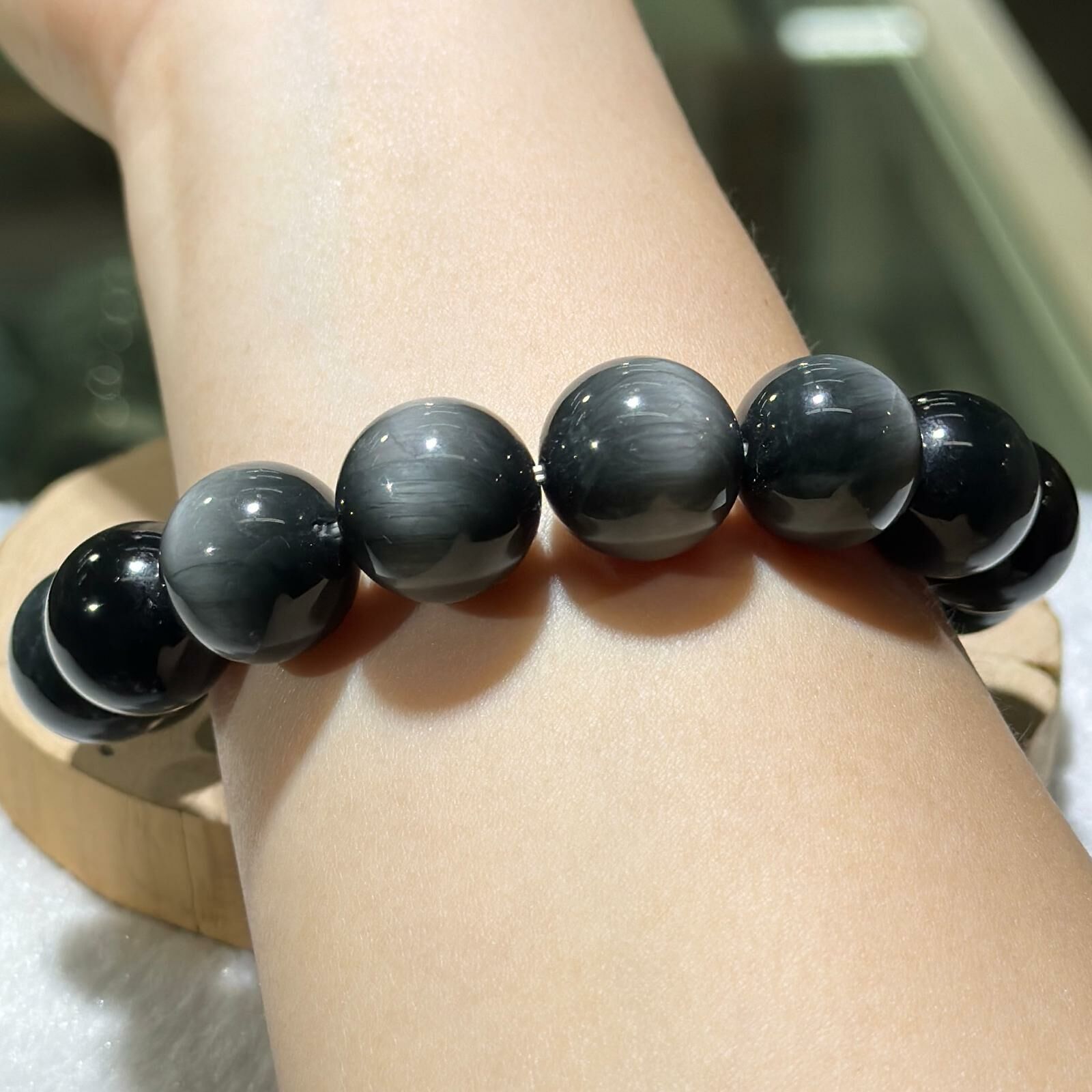 大m 高品💫鷹眼石手串 15.5 mm +/-