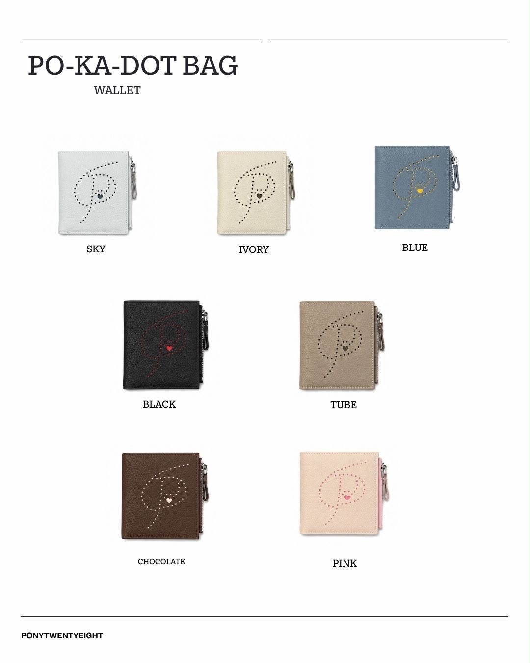 PONYTWENTYEIGHT 「PO-KA-DOT BAG」系列銀包