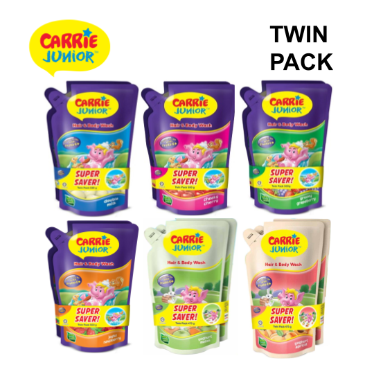 CARRIE JUNIOR HAIR & BODY WASH REFILL 500G - TWINPACK