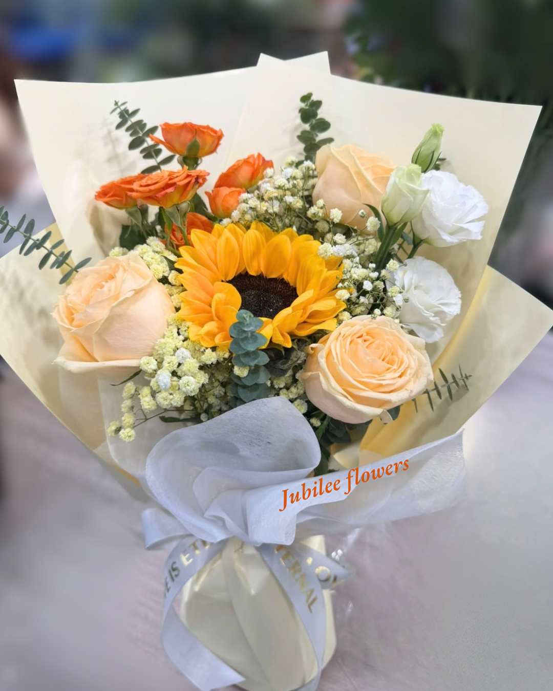 🌻向日葵 · 香檳玫瑰混搭花束 
