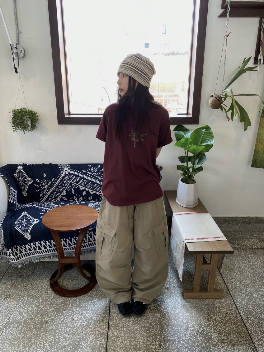 Plaid Star Patchwork Oversized Tee