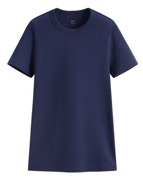 純棉厚實圓領T恤-女