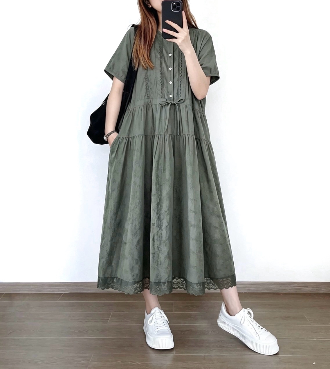 ☀️夏日優惠☀️ 日系刺繡花邊束繩Ops
