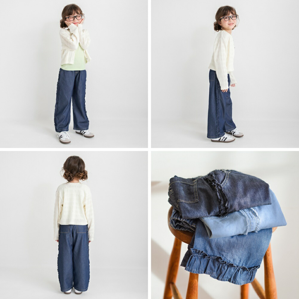 🆕【⭐訂購⭐】🌀 🇯🇵 日本直送🇯🇵 #接觸涼感 摺邊/流蘇 輕薄牛仔褲［3款選］🌀 [ELDA-0240][260526]