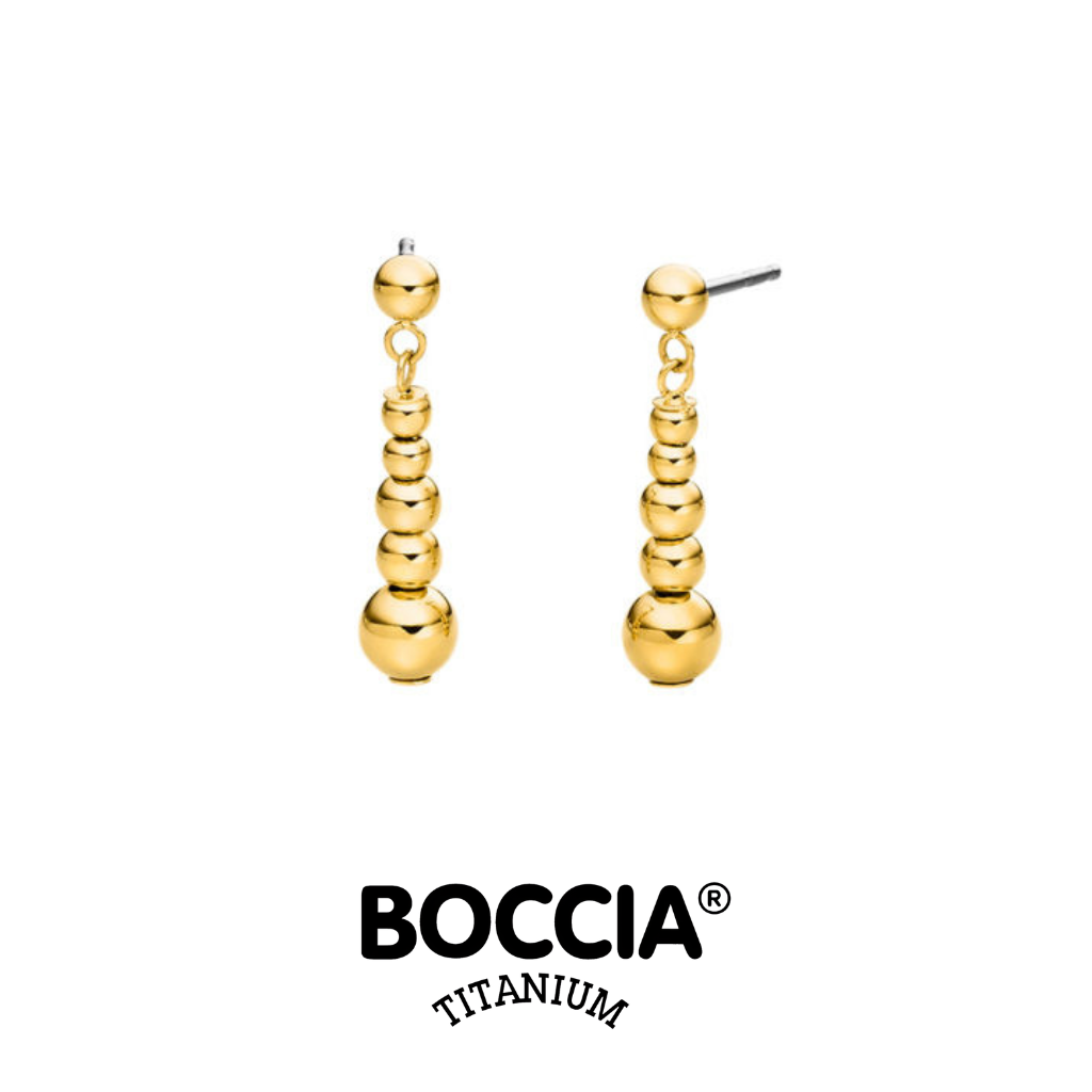 Boccia Titanium 05108-02 鈦金屬 / 鍍金耳環