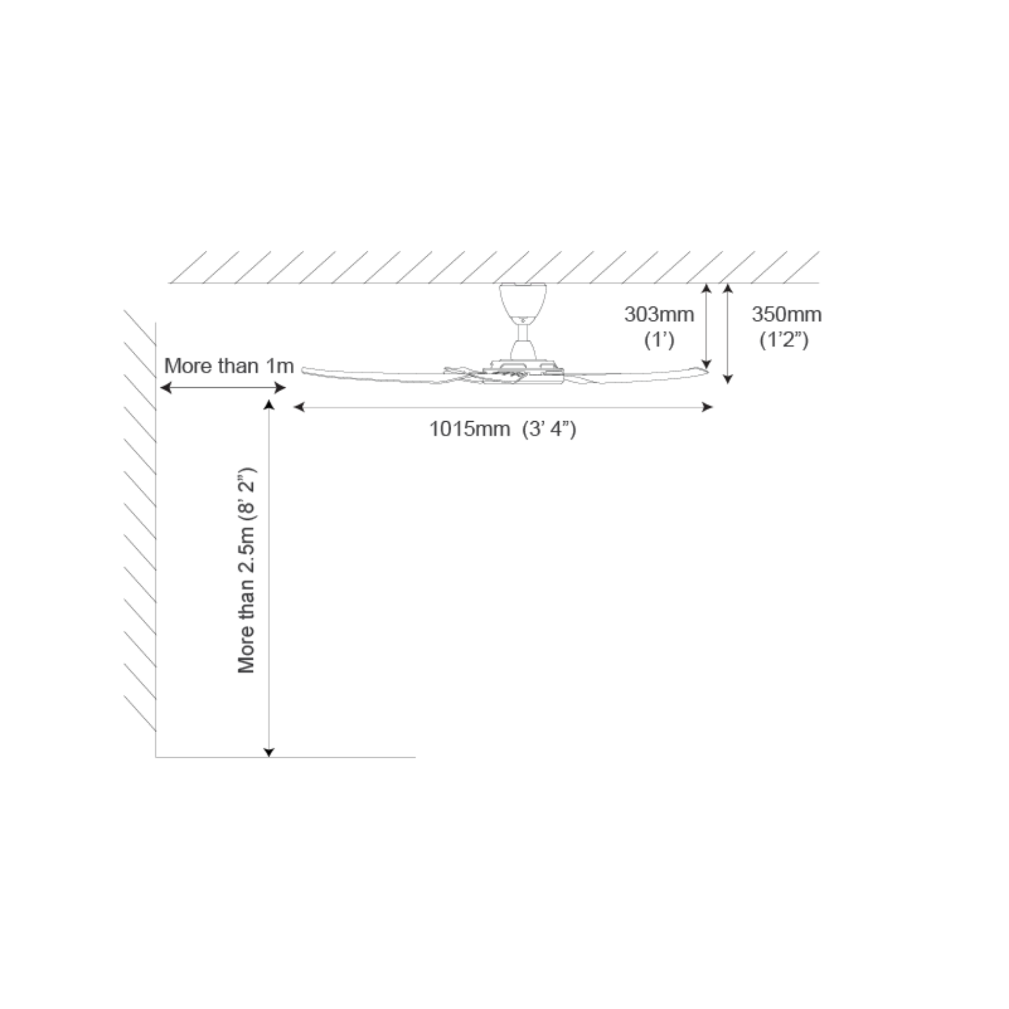 Alpha 40" Prima DC Motor ABS Ceiling Fan (PRIMA-5B)