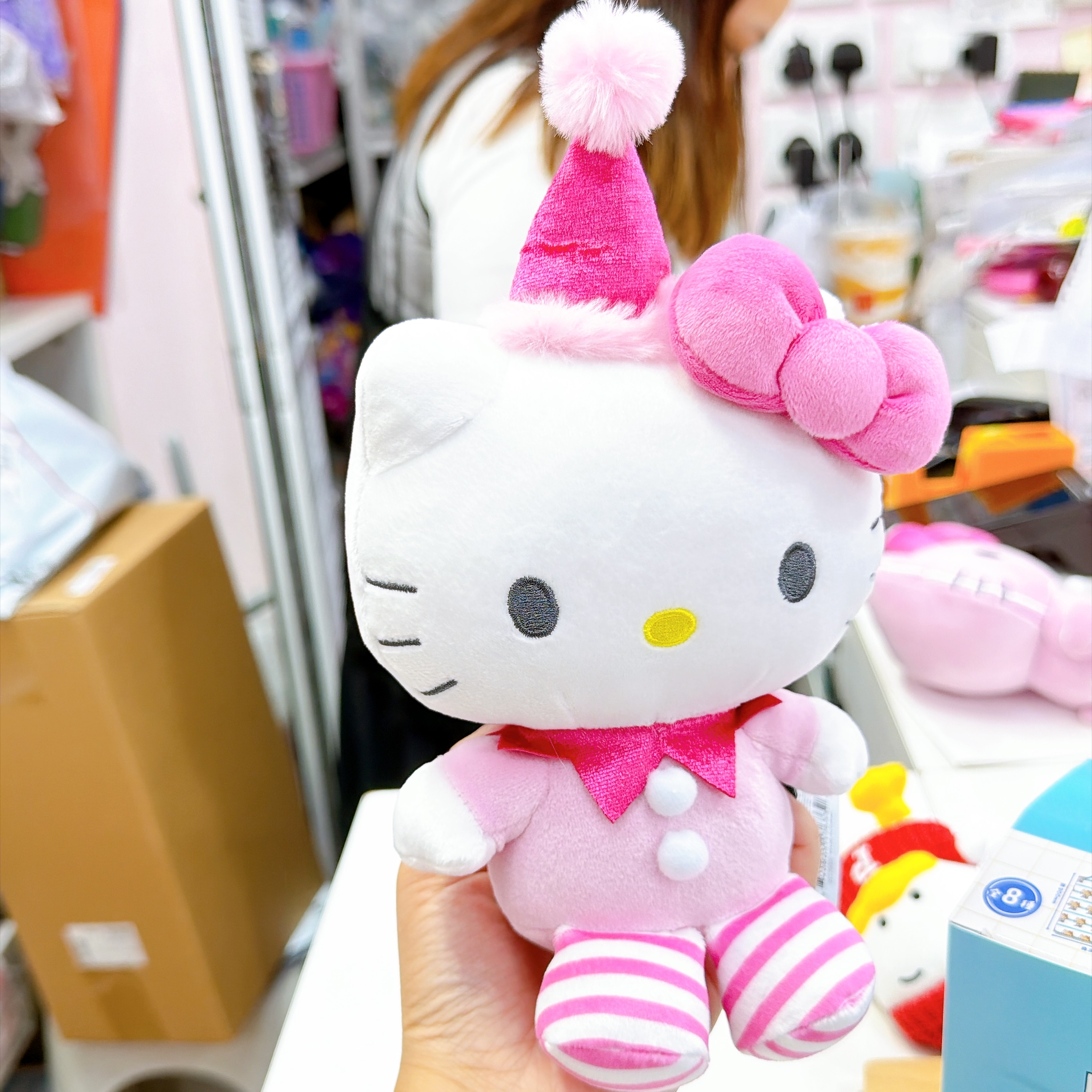 原裝行貨 Kitty粉紅聖誕節系列薑餅人公仔掛飾
