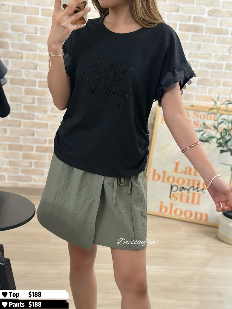  𝑯𝒆𝒍𝒍𝒐 𝑺𝒑𝒓𝒊𝒏𝒈｜花花手袖上衣