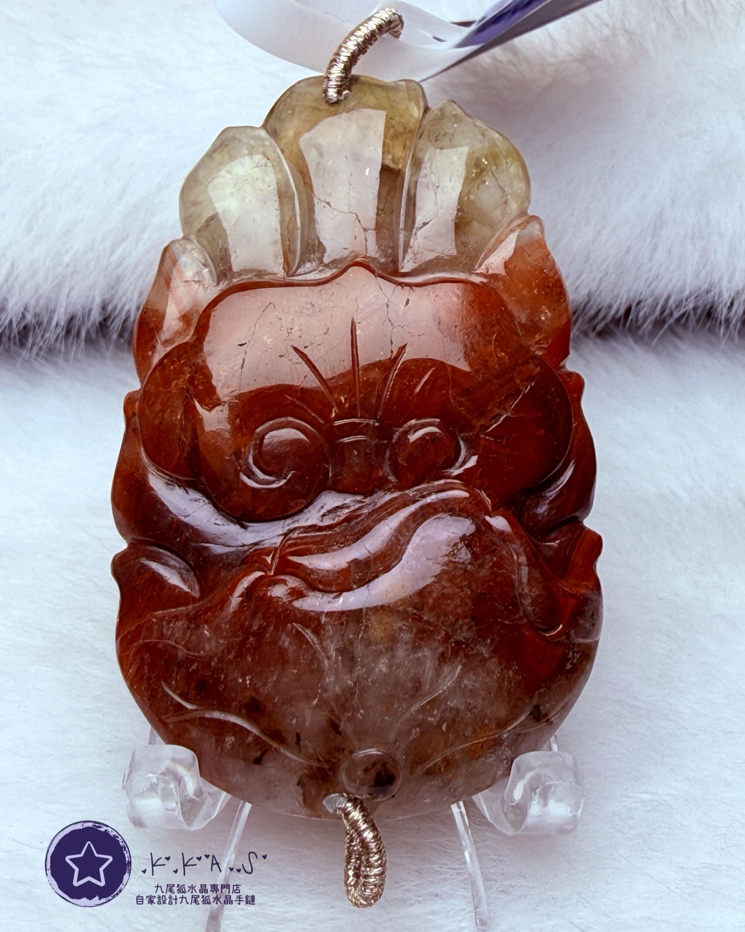 K00122 Black Label 紅極光將軍狐 - 吊墜/手牌兩用款