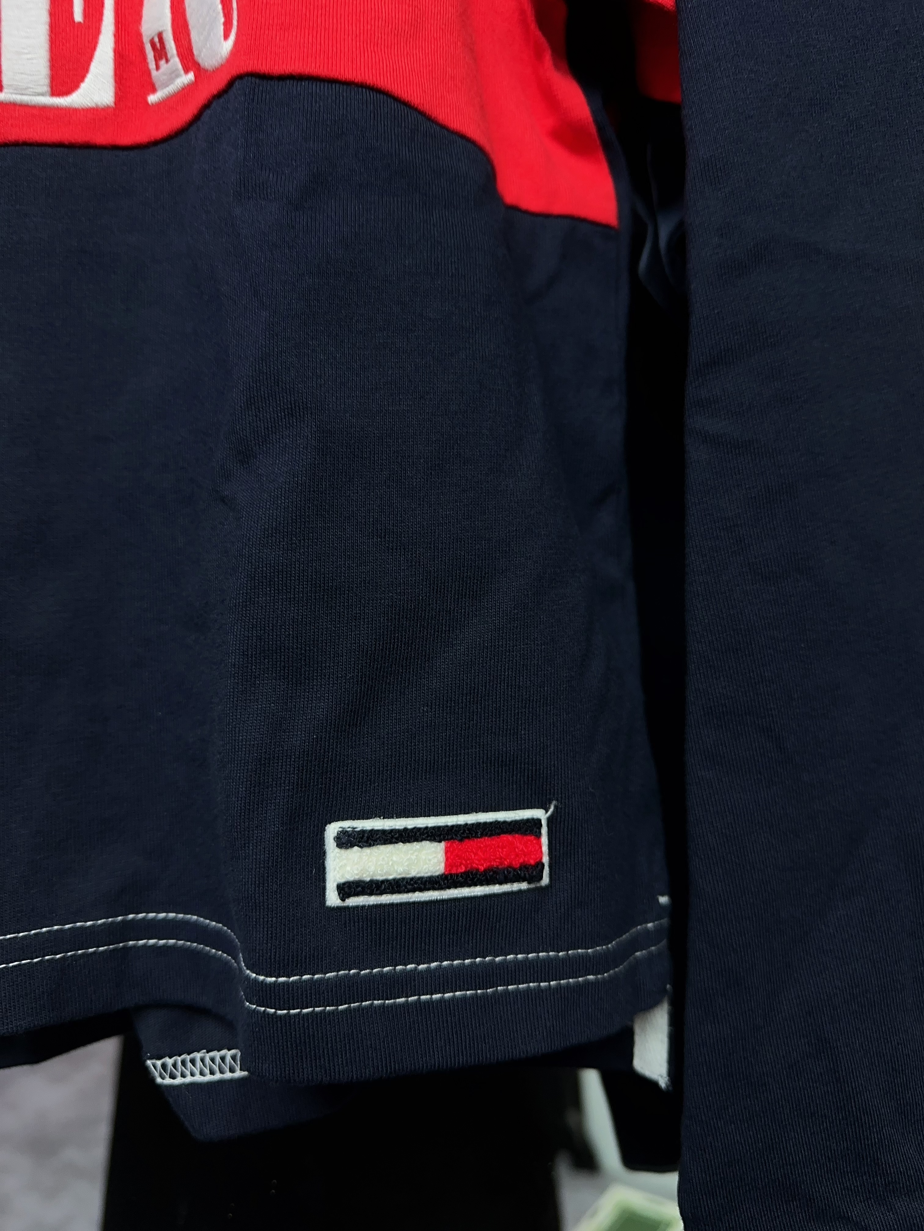 Tommy Polo領短版Tee - M