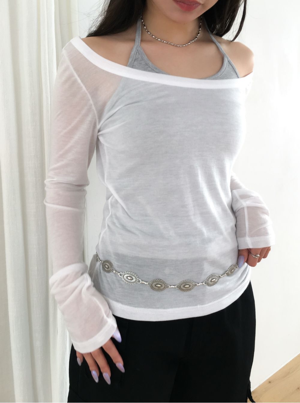 Layered Tencel Tee & Sleeveless Set