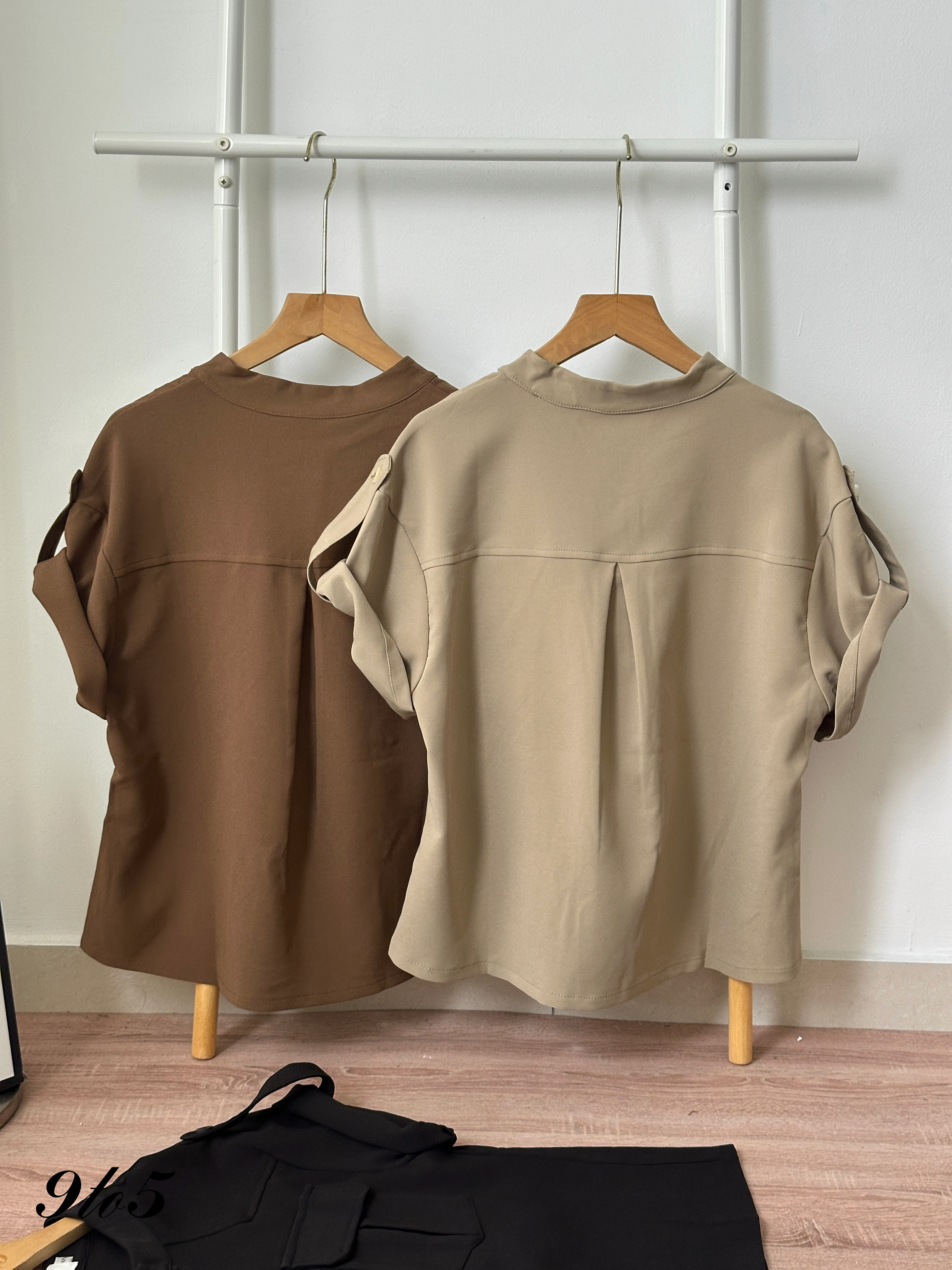 T4448 Mock Neck Cape Sleeve Shirt - 3 Colors 