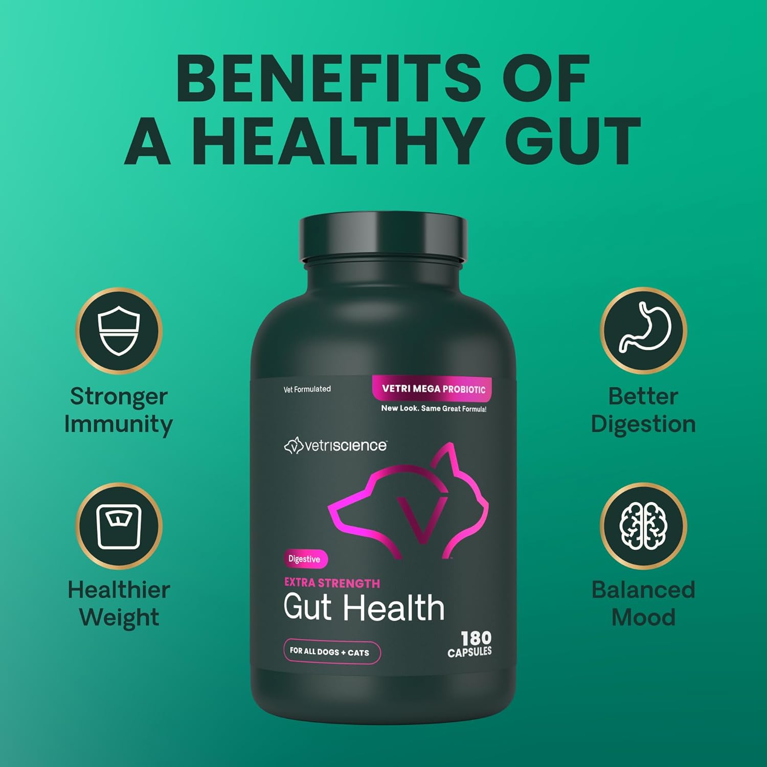 Vetri Science 寵物益生菌膠囊 Vetri Mega Probiotic 120粒