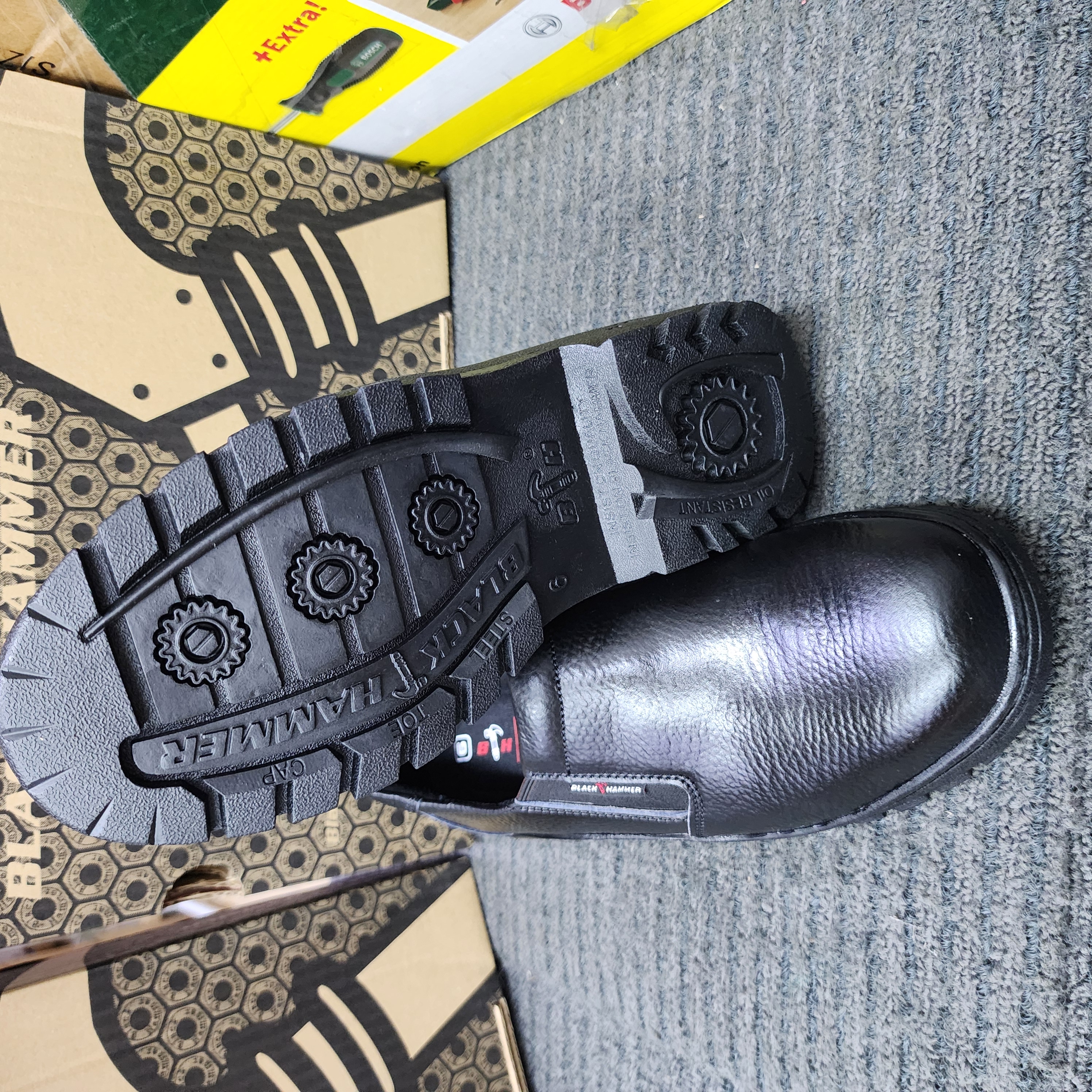 Black Hammer 2000 Series Low cut Slip on Safety Shoes BH 2335 Kasut Keselamatan