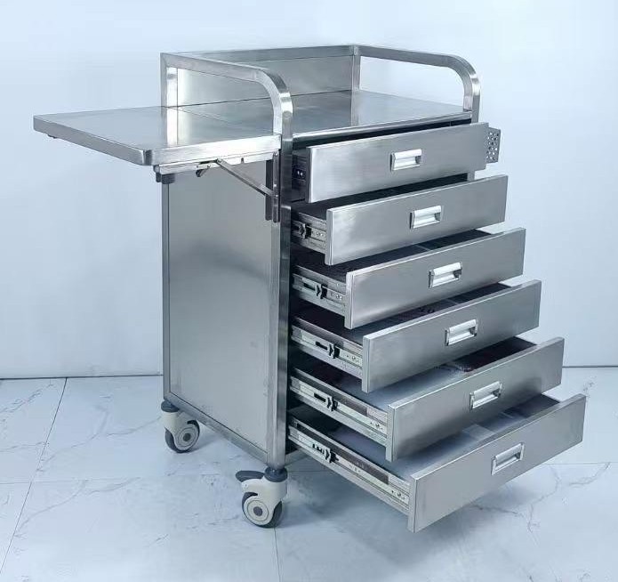 AD-ET01 Stainless Steel Medicine Trolley 不銹鋼藥車 (For inquiry only 此產品需報價)
