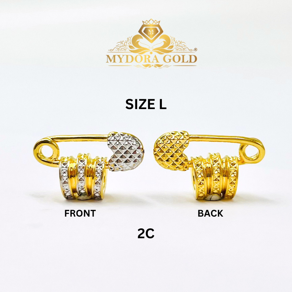 MYDORA Tube Bead Fesyen Safety Pin (5G) l EMAS 916/22K