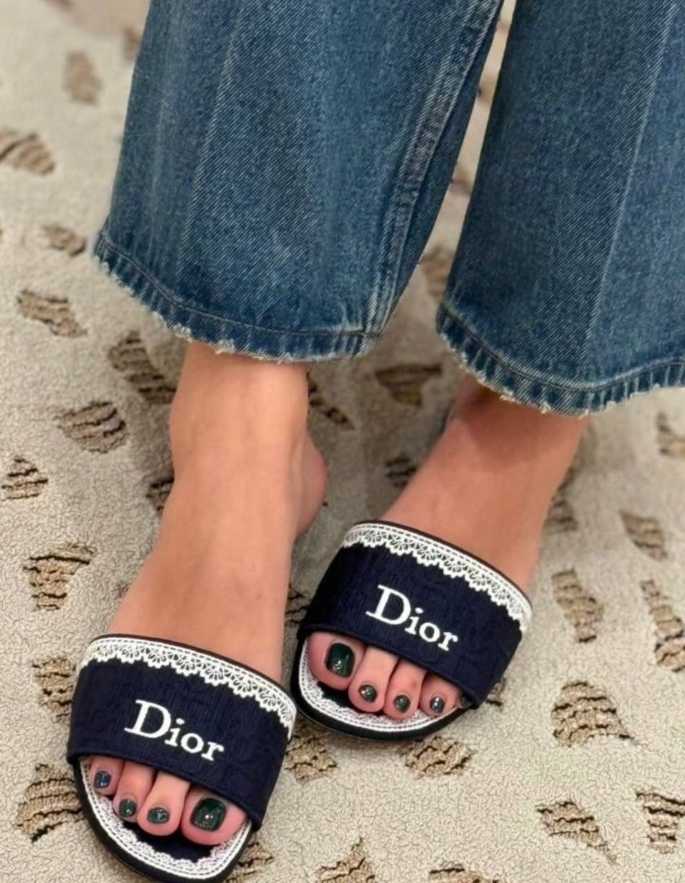限時優惠🥨 新款🆕訂貨📮Dior Dentelle slide Size 36/36.5/37/38.5/39/40