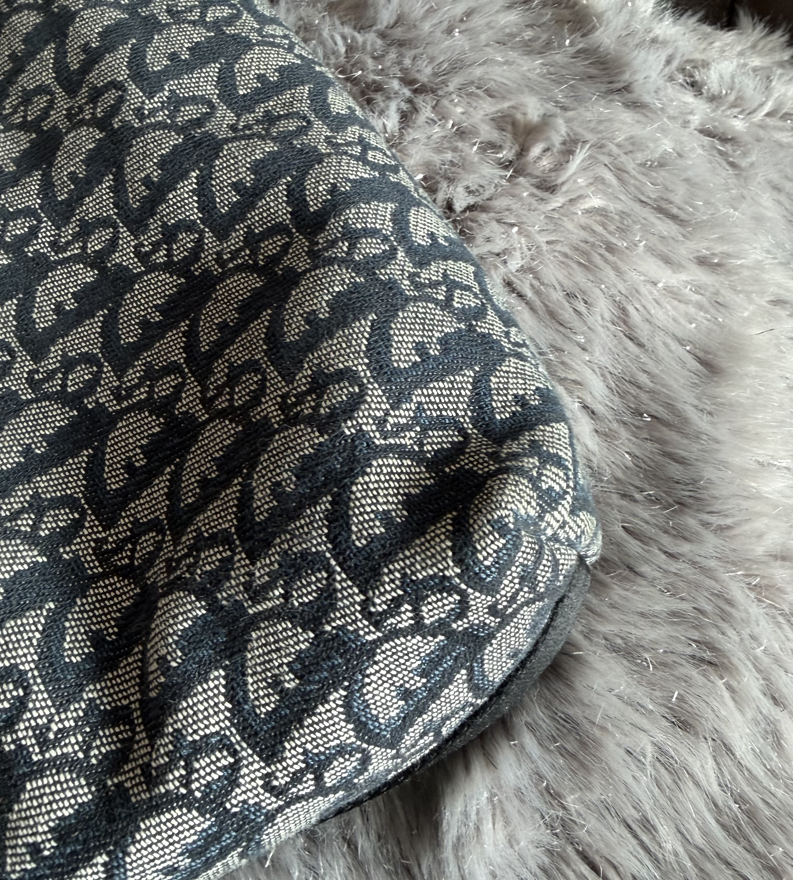 vintage dior navy monogram messenger bag