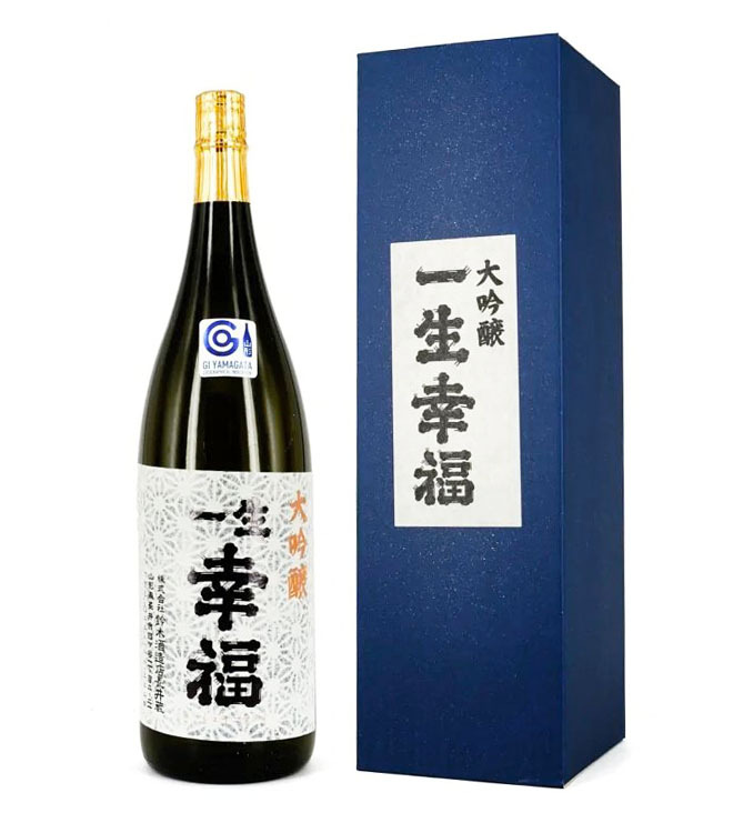 鈴木酒造 一生幸福 大吟醸 16% 1800mL 有盒 (1x6x1800ml)  地區:山形縣