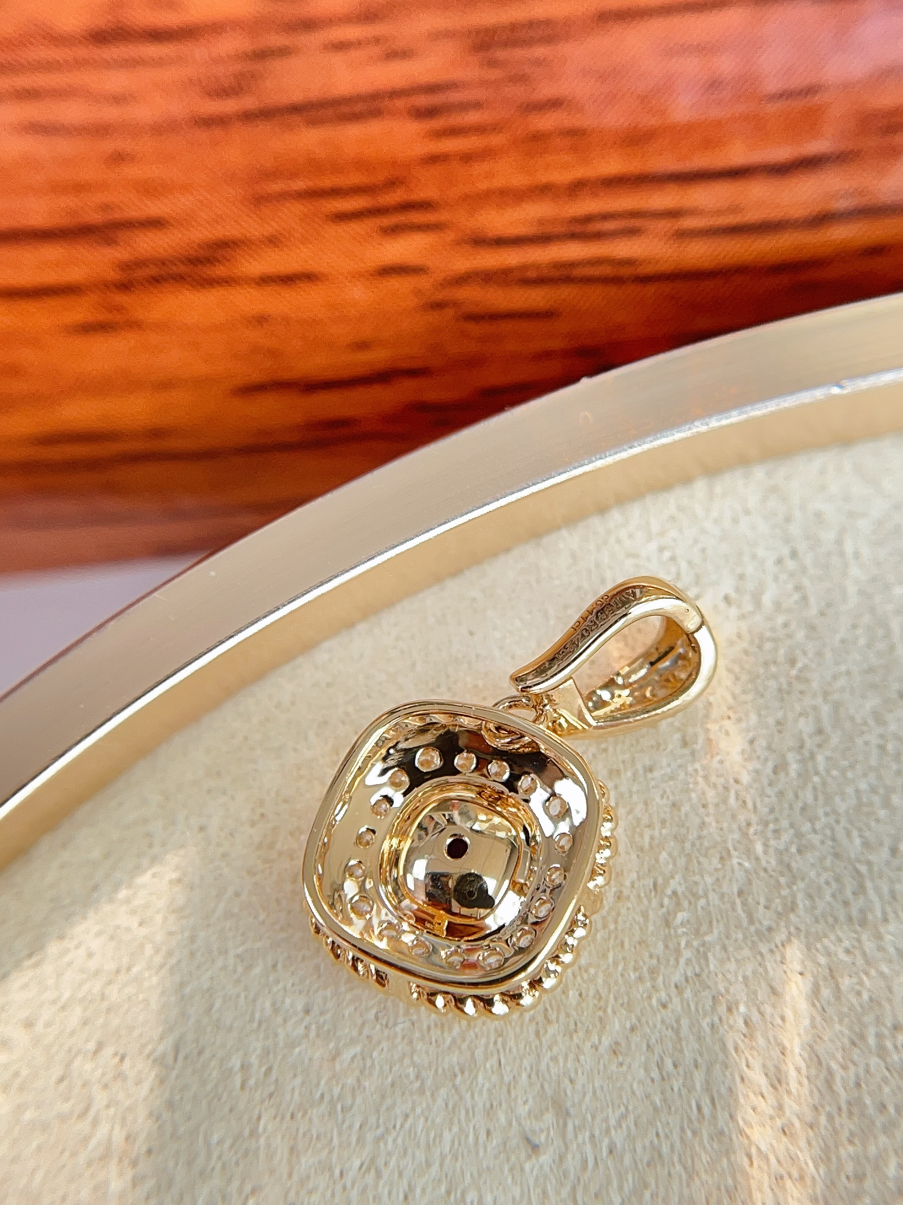 Ruby Diamond Halo Pendant N031237