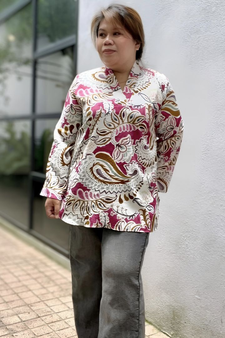 LINEN TOP - Fuschia