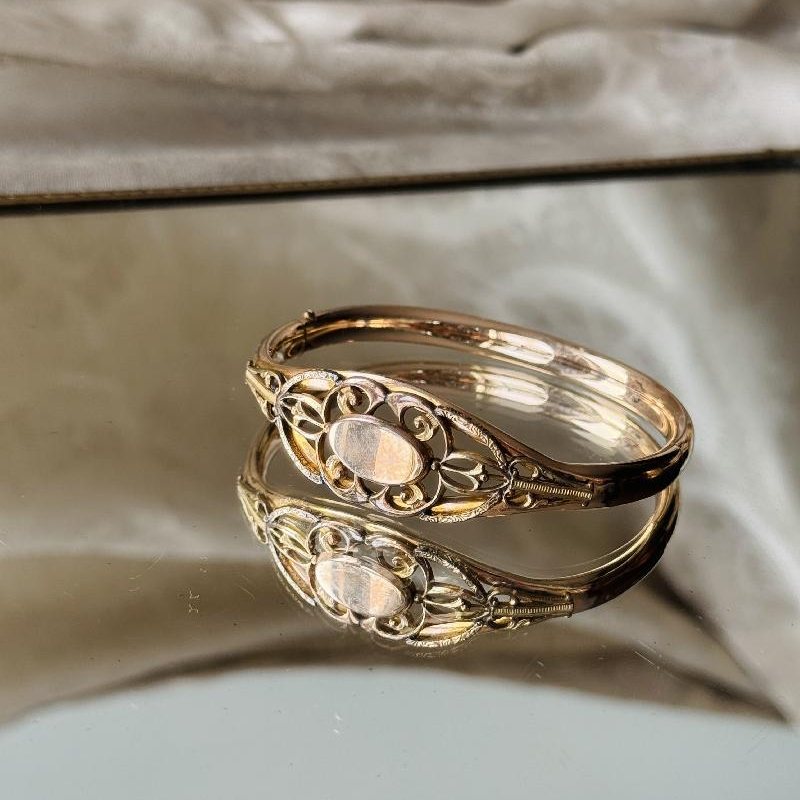Antique Victorian Gold-Filled Bangle - Imperfect (MT2495)