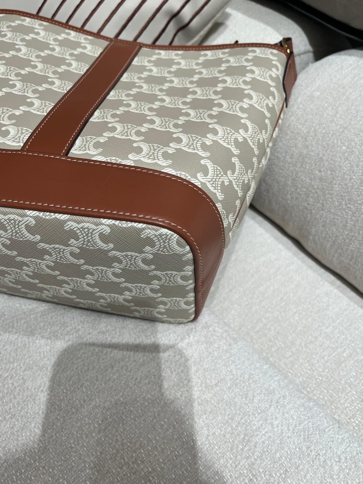 Celine Bucket small IN TRIOMPHE CANVAS AND CALFSKIN 100%Authentic, 98%New ✅Dust bag