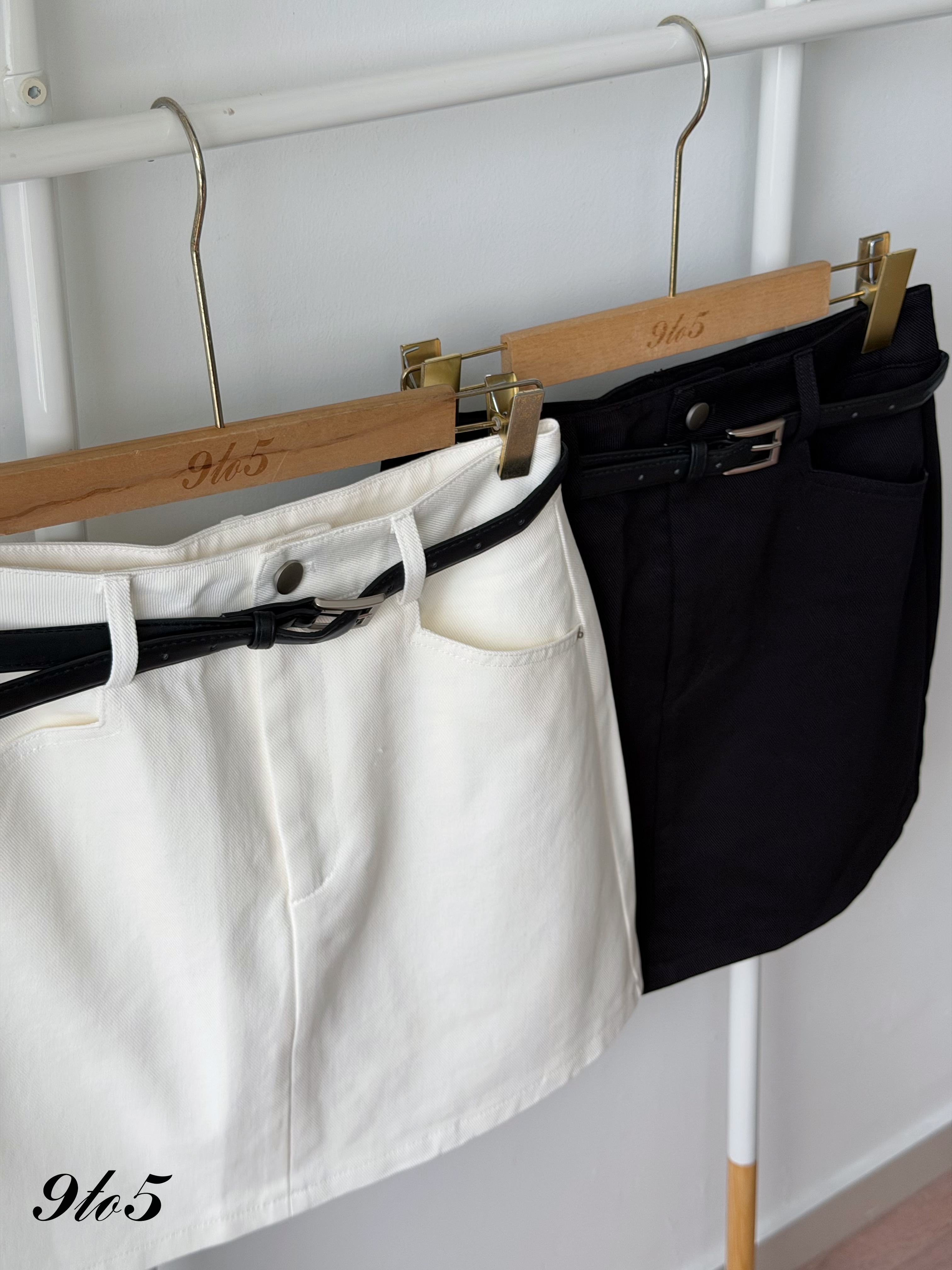 S2049 A Line Denim Short Skirt - 3 Colors 