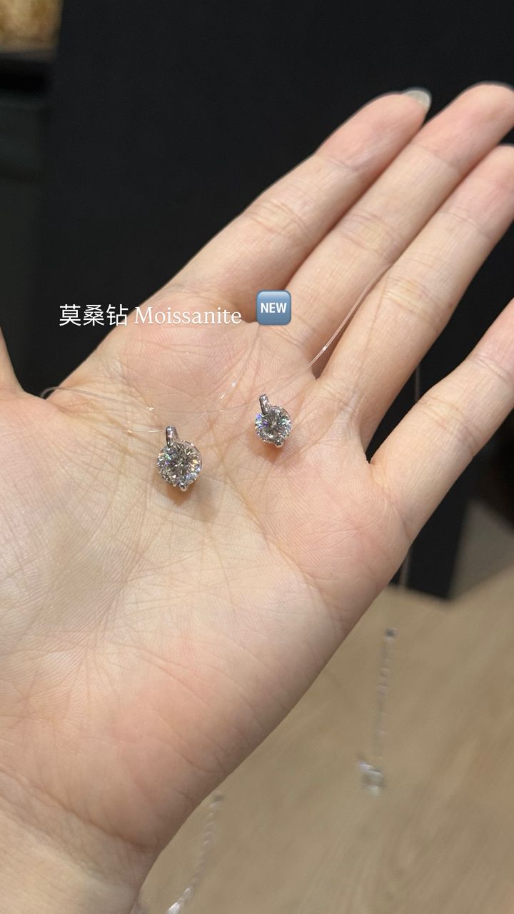 人鱼泪1克拉莫桑钻项链 Moissanite Necklace 1 Carat