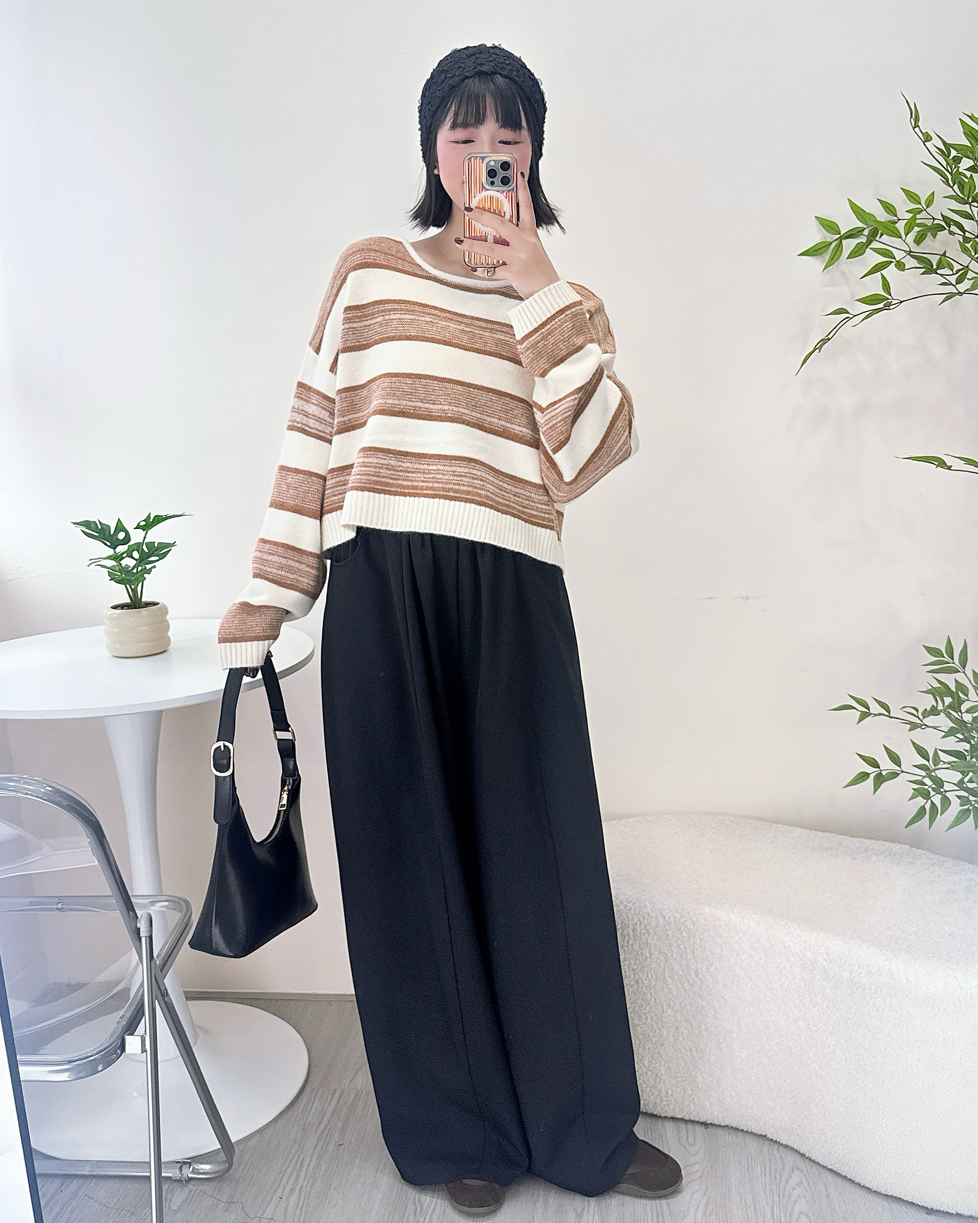 超顯瘦百搭慵懶西褲 2色