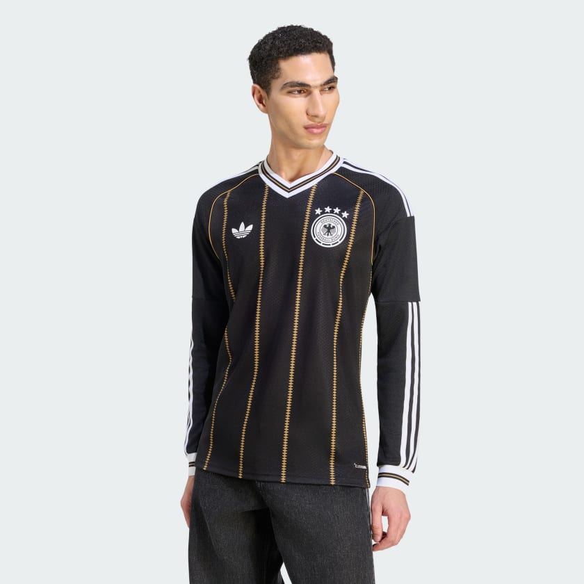 黑金告別！⚫🟥🟨 Adidas Germany 德國 2026 三客長袖球迷版球衣 (可加印球員印字及臂章) KS5182