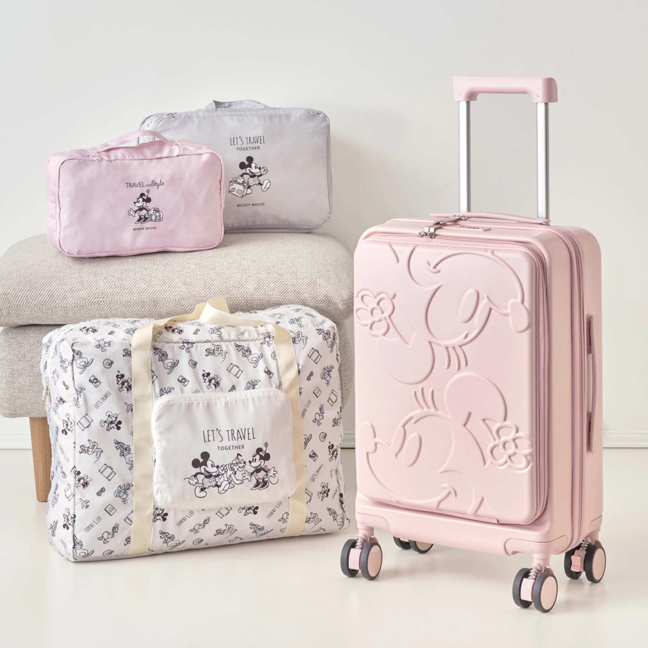 🌸 【預訂】Mickey 米色行李箱 (S) - Disney Magical Travel