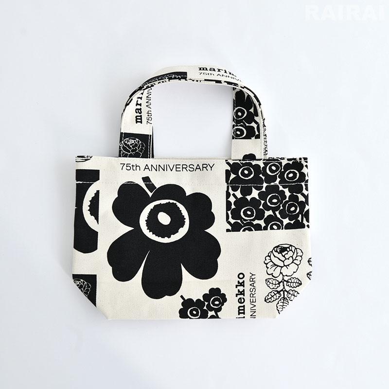 🆕【⭐訂購⭐】🌀 🇯🇵 日本直送 #日本限定 #marimekko Nyytti 75周年限量版Tote bag(黑色 x 白色)🌀 [ELID-0226][261030]