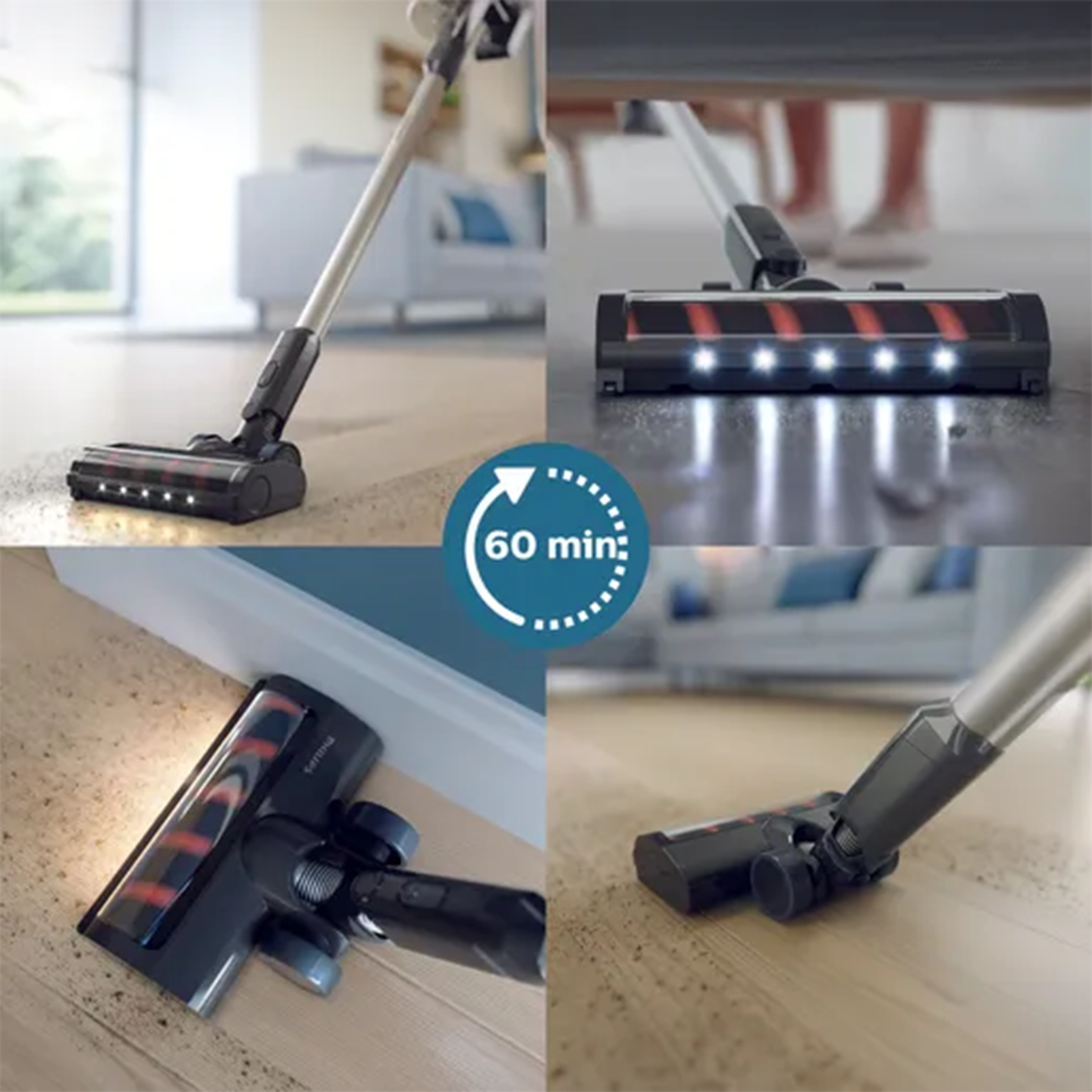 Philips Cordless 2 in 1 Vacuum&Wipe XC3133/61