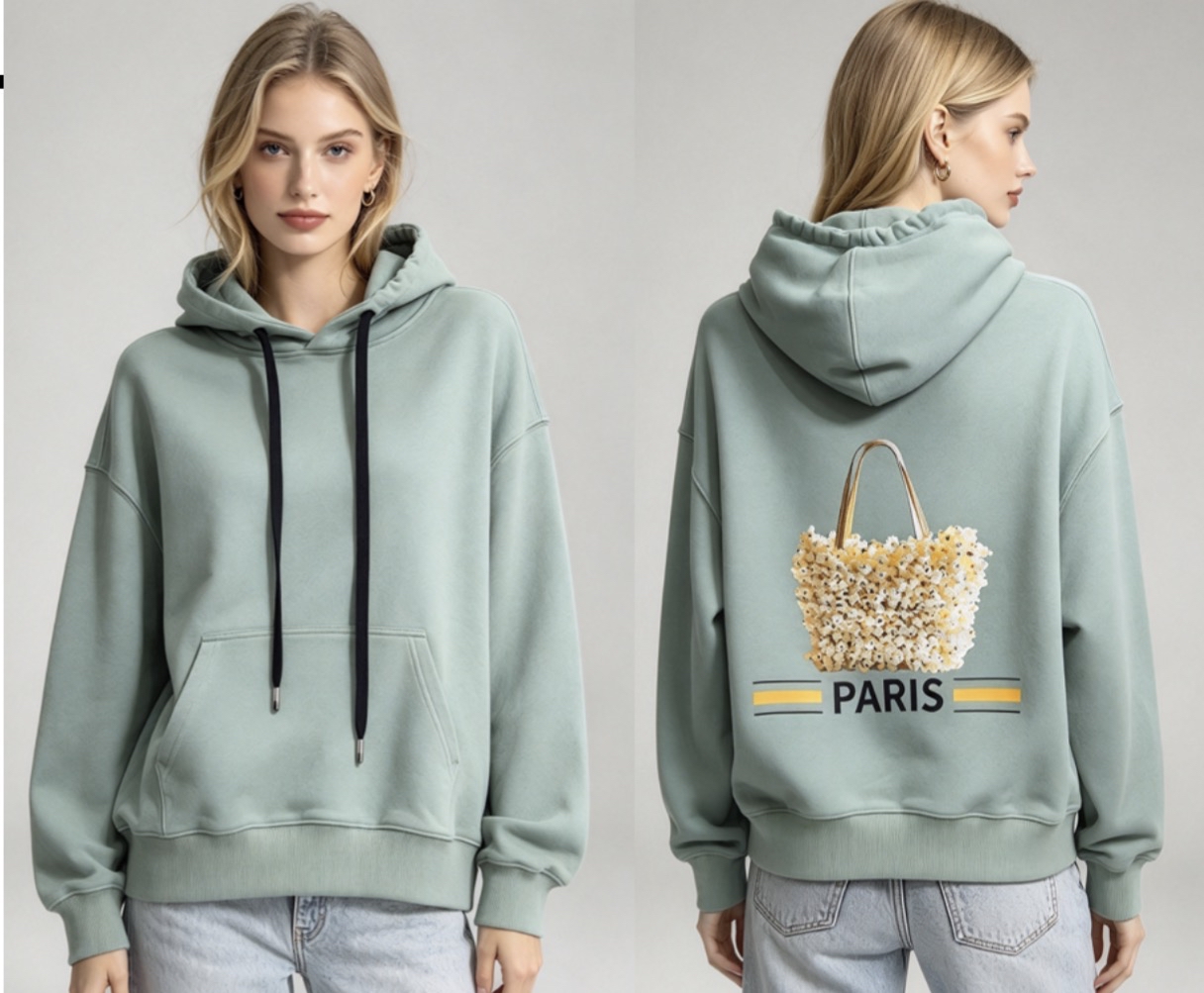 ［訂購］A033 Popcorn Tote Paris Hoodie